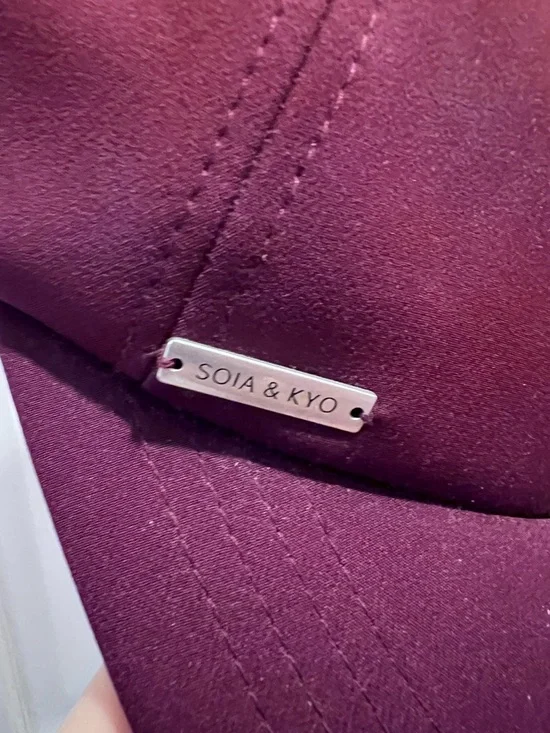 Soia & Kyo Plum Cap with Metal Logo Plaque - Picture 2 of 5